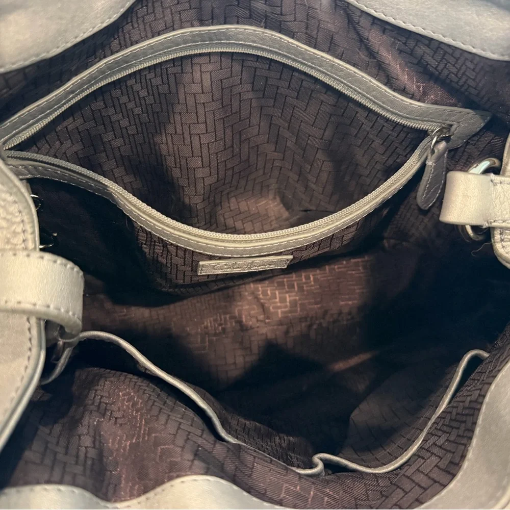 Cole Haan Pebble Leather Shoulder Bag in Grey